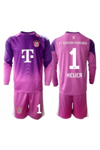 Bayern Munich Manuel Neuer #1 Maalivahti Jalkapallovaatteet Lasten Kolmas peliasu 2025-26 Pitkähihainen (+ Lyhyet housut)